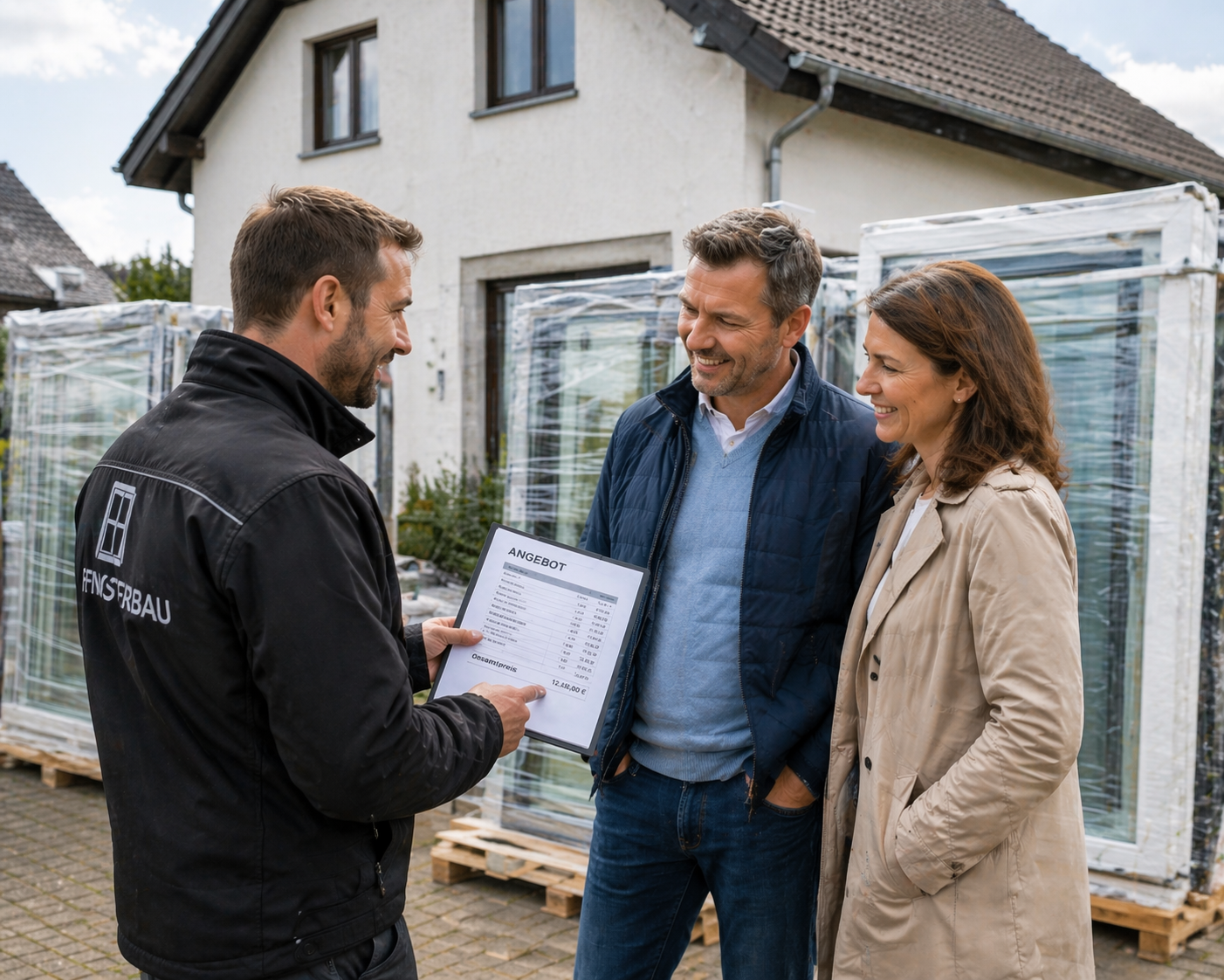 Fensterbauer erstellt ein Angebot für Fenster Einbauen lassen