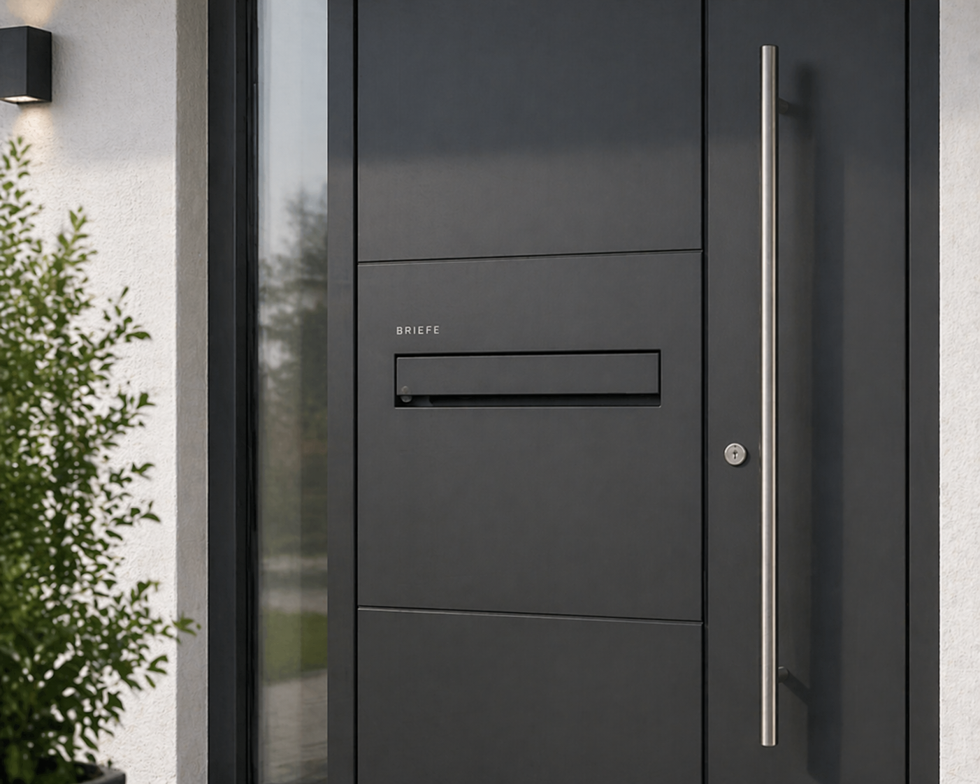 Integrierter Briefkasten in Haustür