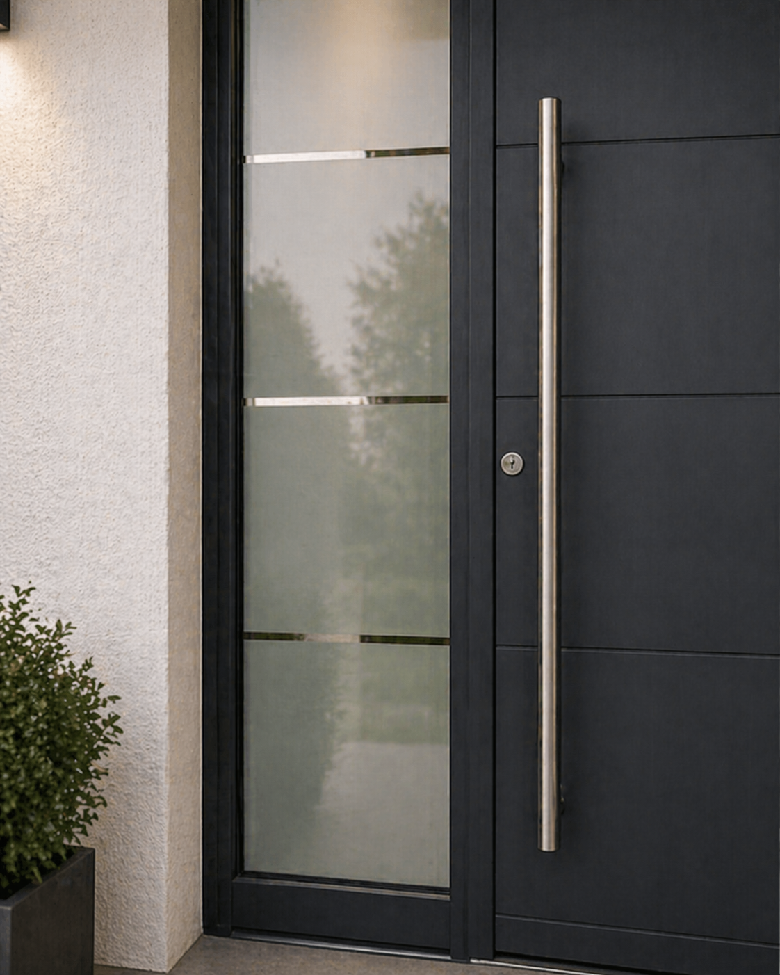 Haustür mit Glasseitenteil