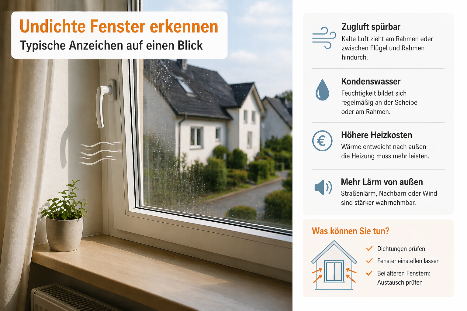 Fenster undicht – typische Anzeichen und Ursachen