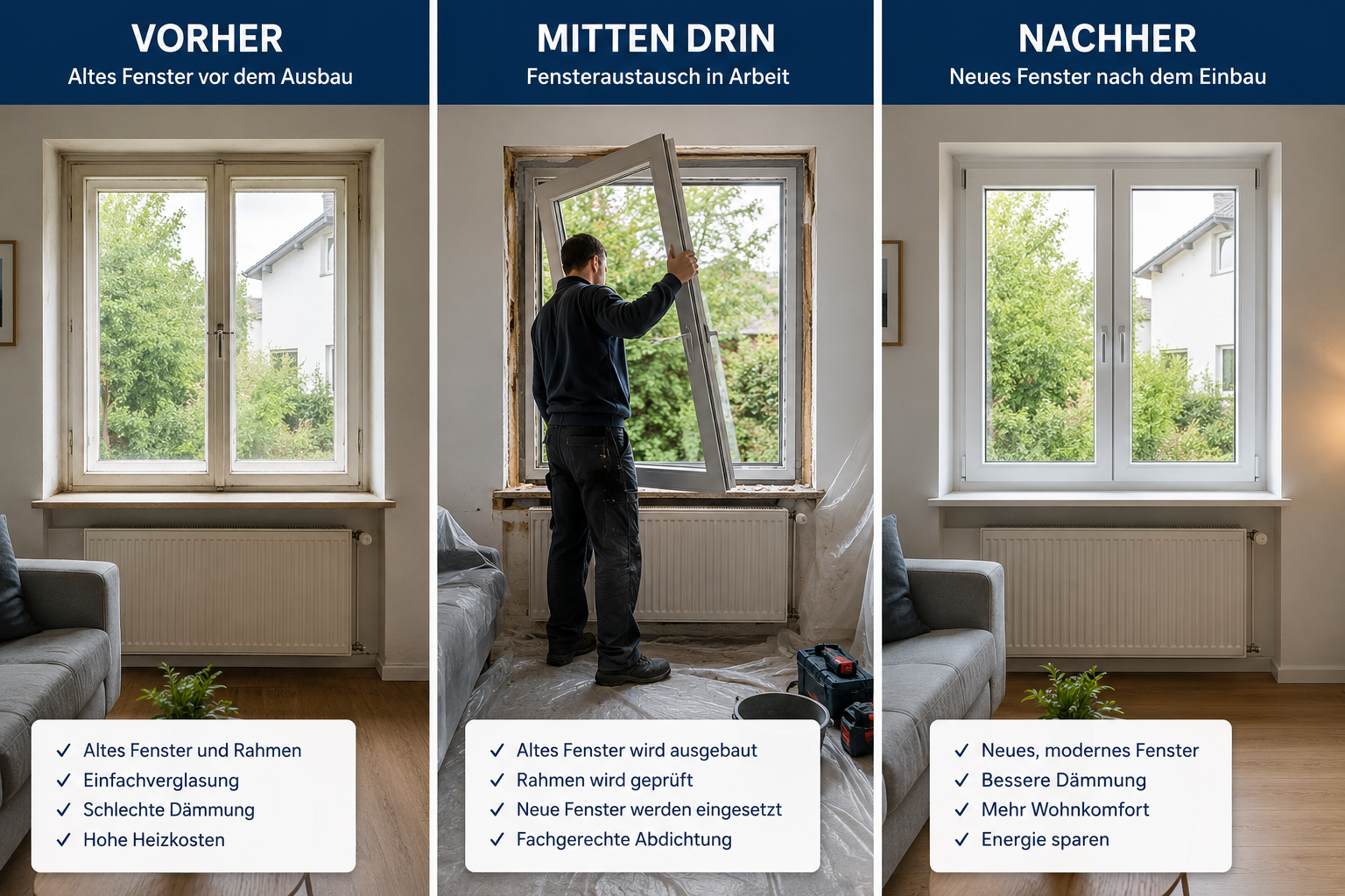 Fensteraustausch Schritt für Schritt
