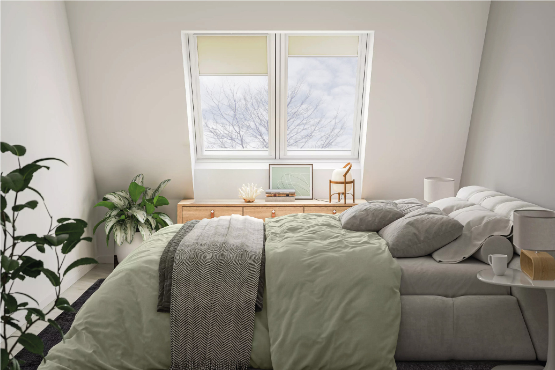 VELUX Dachfenster im Winter bei Schnee und Frost