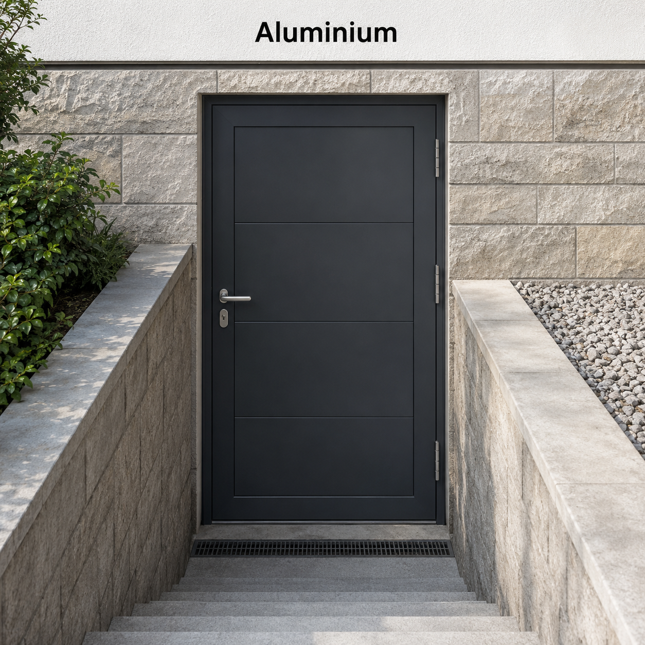 Kellertür aus Aluminium