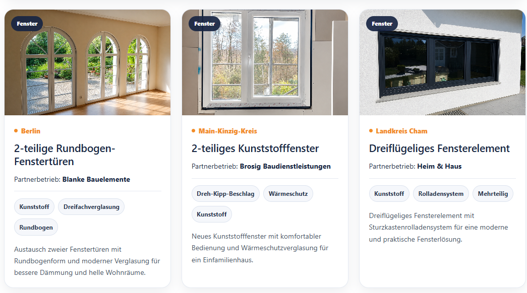 Fenster-Projekte aus der Projektdatenbank von Lokale Profis