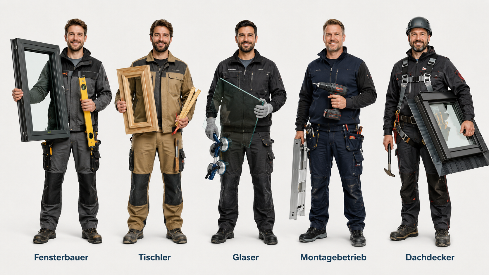 Wer baut Fenster ein? Fensterbauer, Tischler, Glaser, Montagebetrieb und Dachdecker im Überblick