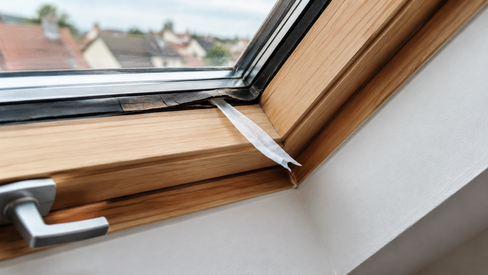 Defekte Dichtung verursacht Zugluft am Dachfenster