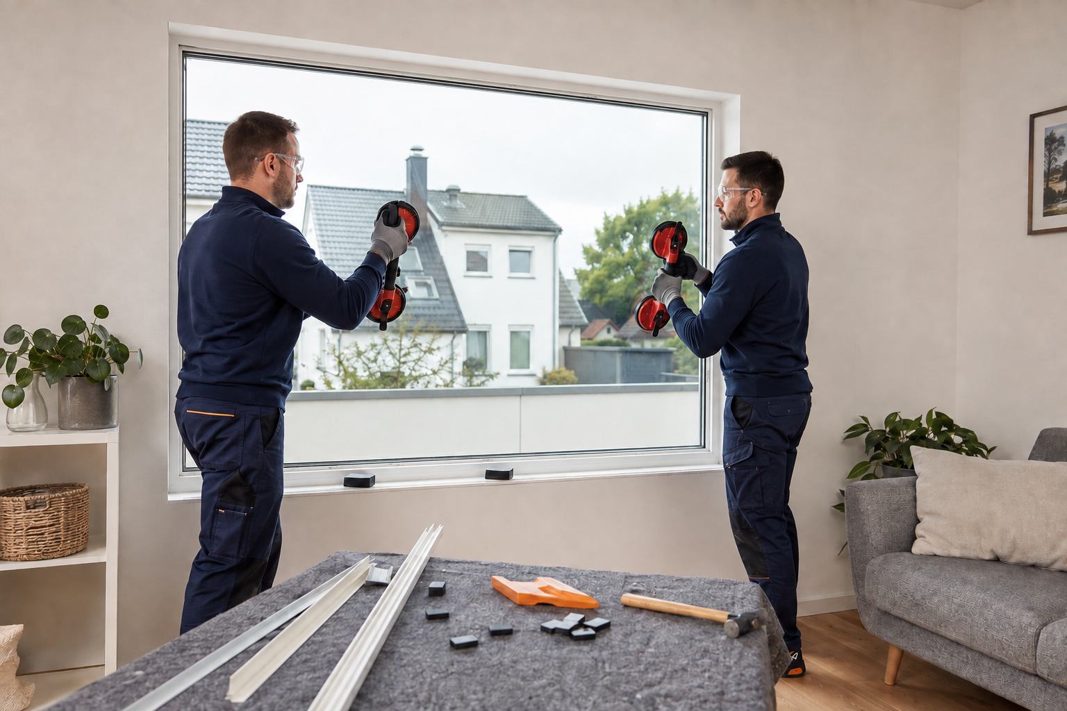 Fachgerechter Austausch einer Fensterscheibe in einem vorhandenen Fensterrahmen