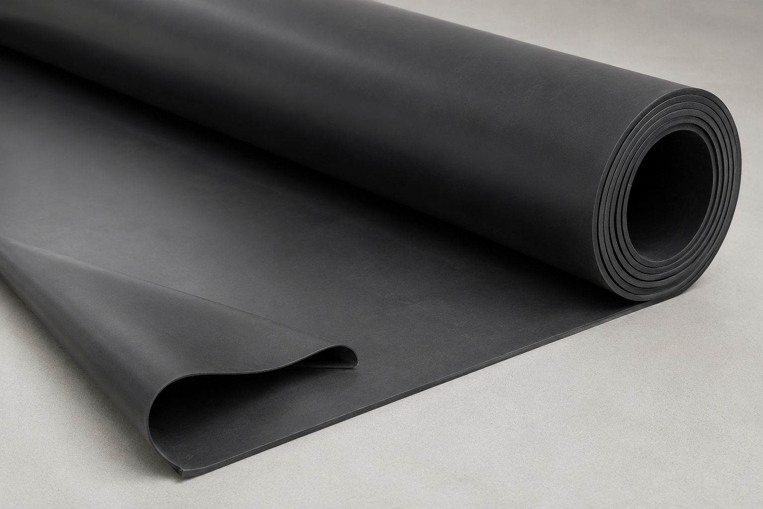 EPDM-Dachbahn aus flexiblem Kunststoff für ein flaches Pultdach