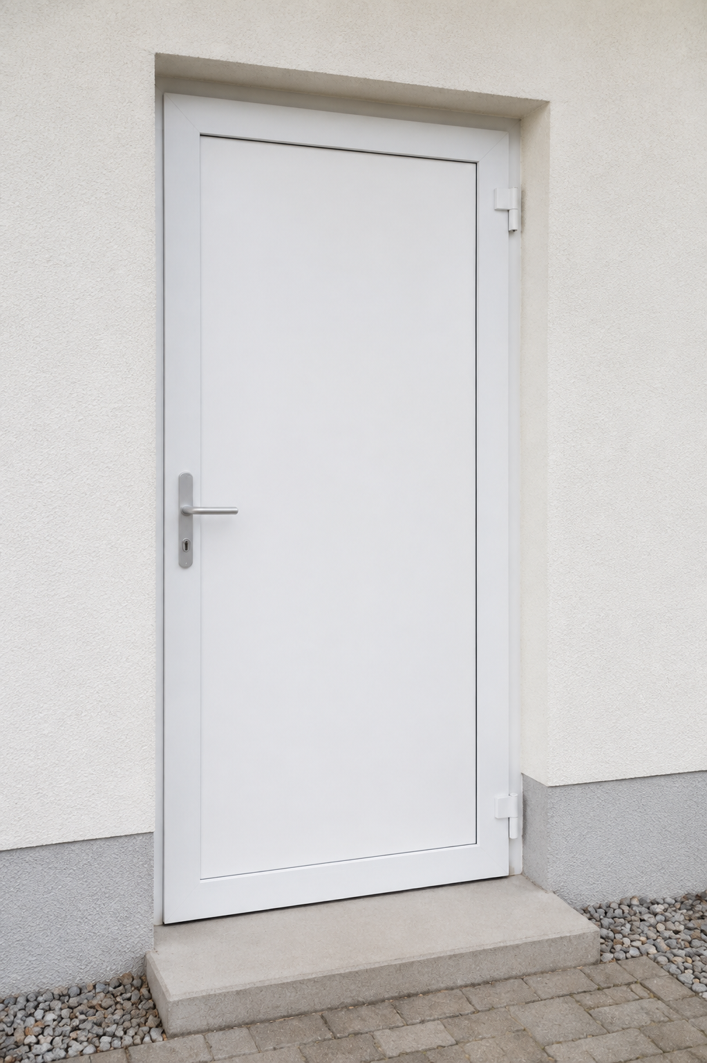 Kunststoff-Haustür als preiswertes Standardmodell