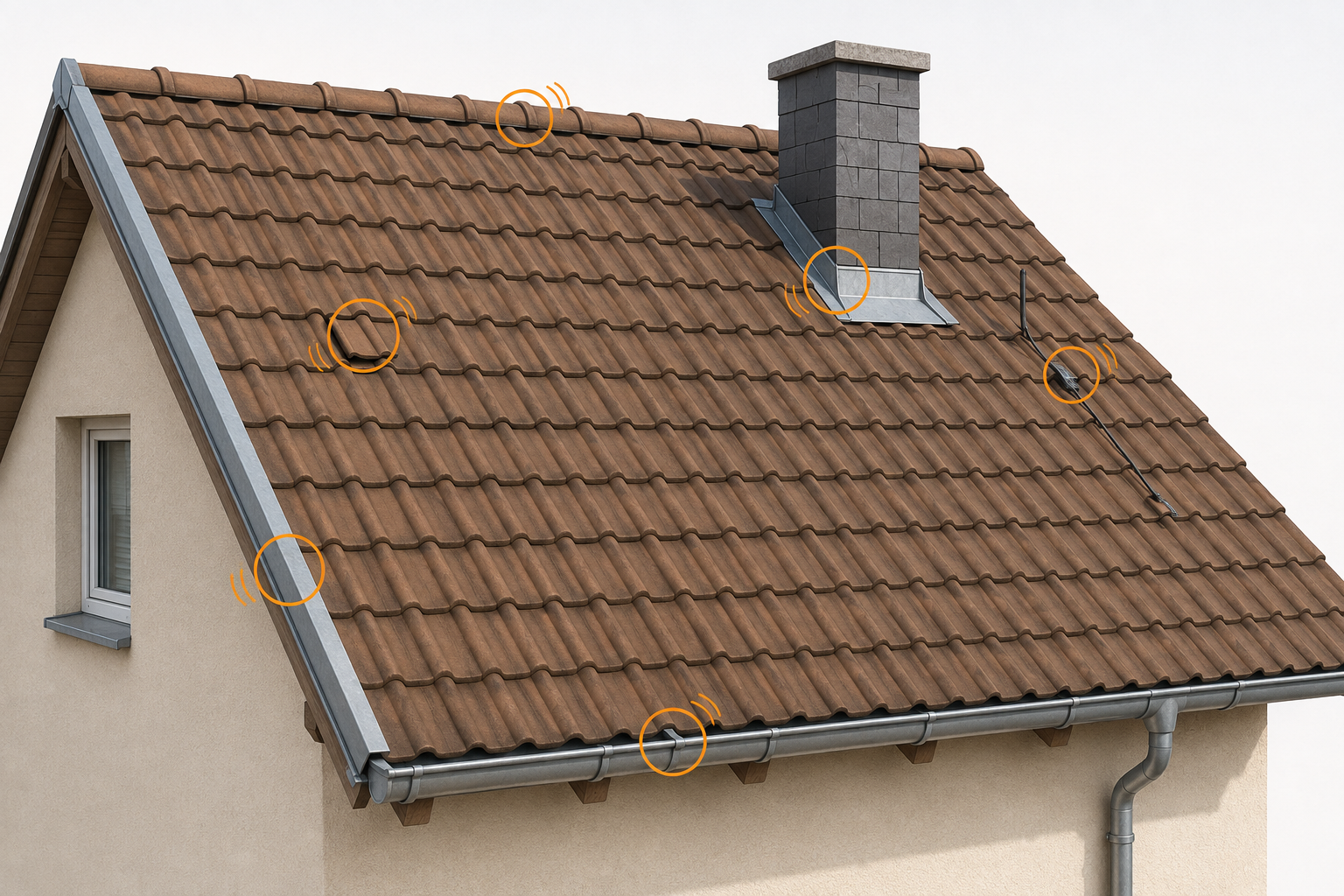 Mögliche Geräuschquellen, wenn das Dach bei Wind klappert