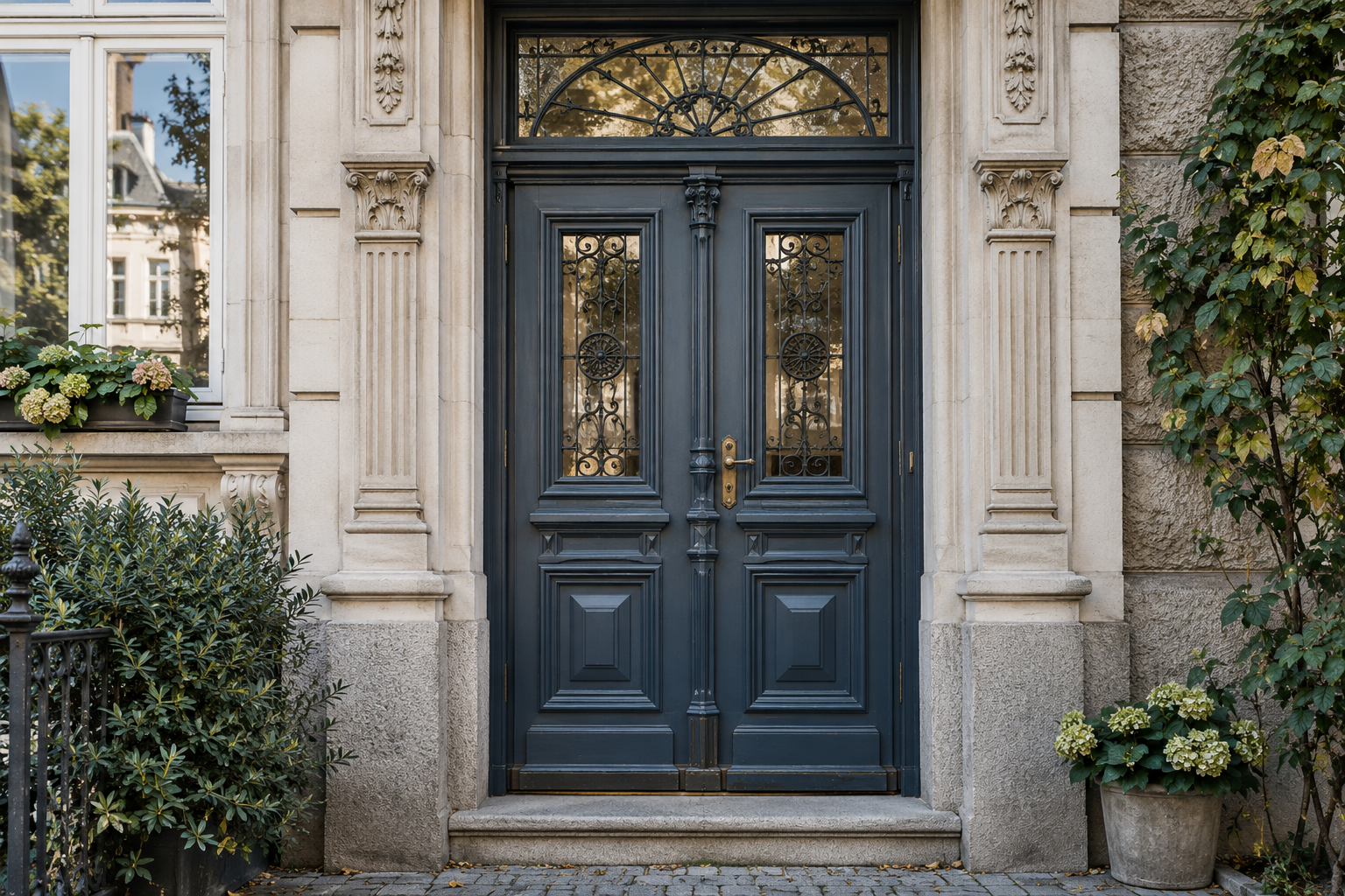 Haustür sanieren im Altbau mit historischem Profil und originalen Details