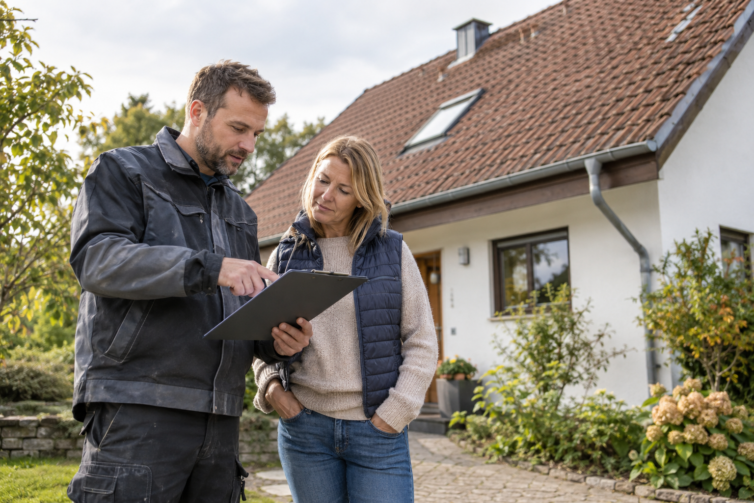 Angebot für eine Dachbeschichtung mit Reinigung, Grundierung und Beschichtung